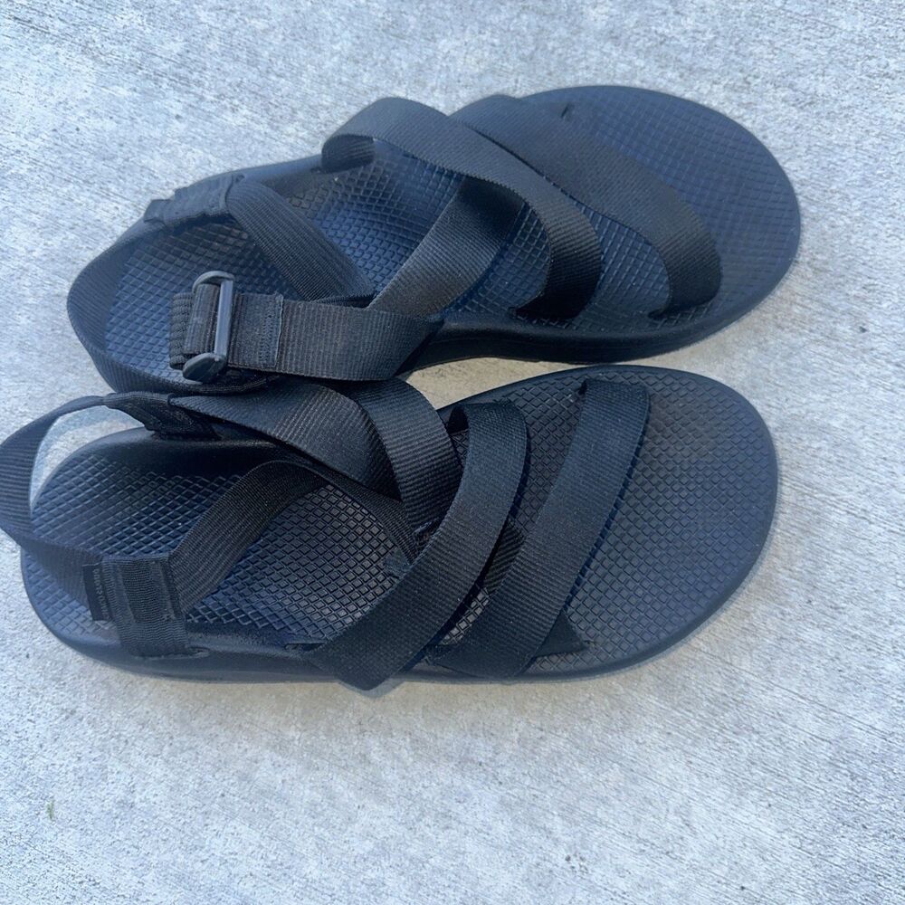 Chacos Branded Z Cloud JCH 106829 Solid Black Sports Trail Mens Sandals 11